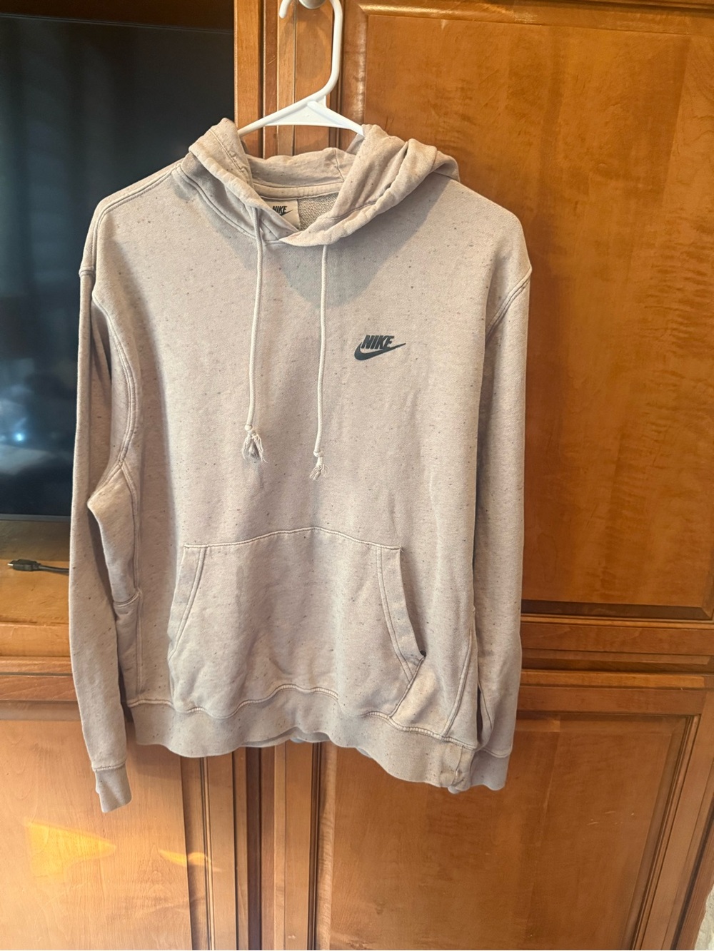 Nike Light Beige Speckled Pullover Hoodie